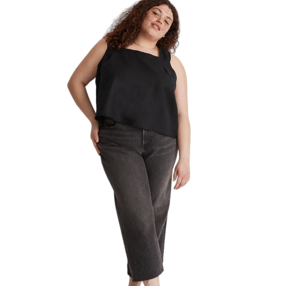 NWT Madewell 100% Linen Cross-back Sleeveless Top Size 16W